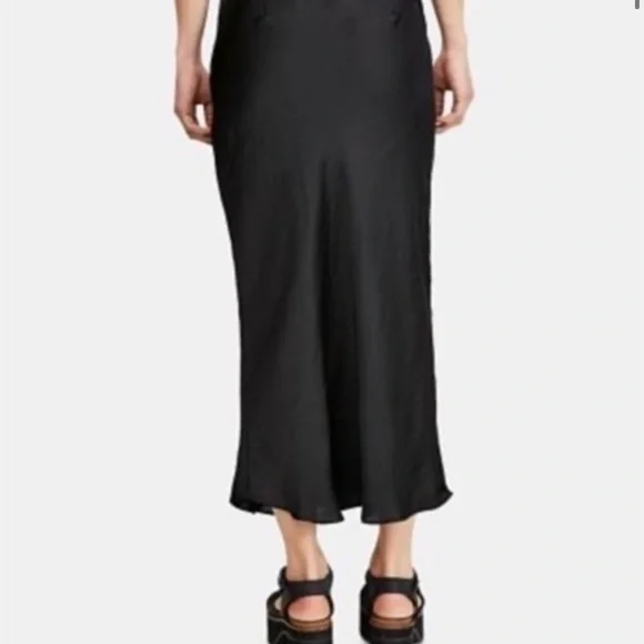 Free People Skirts Nwot Free People Normani Bias Midi Skirt Black Poshmark